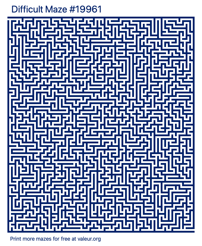 Free Printable Difficult Maze number 19961