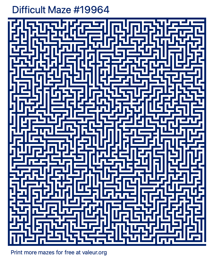 Free Printable Difficult Maze number 19964