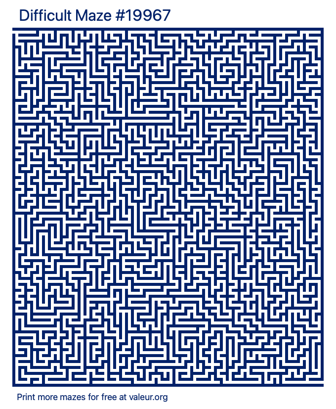 Free Printable Difficult Maze number 19967