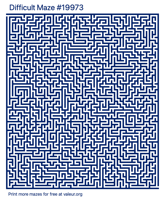 Free Printable Difficult Maze number 19973