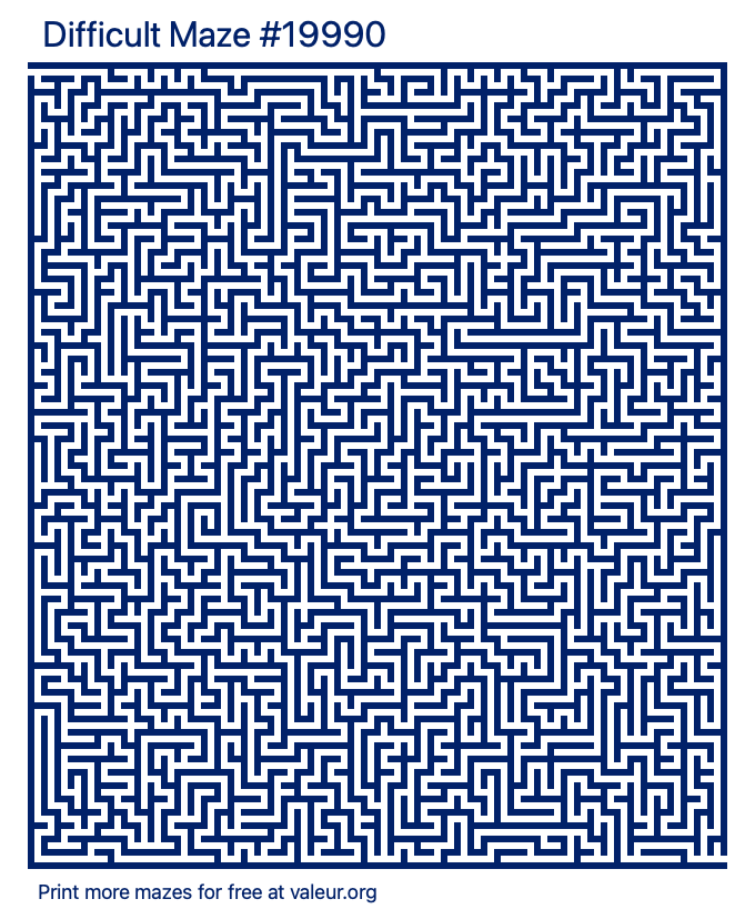 Free Printable Difficult Maze number 19990