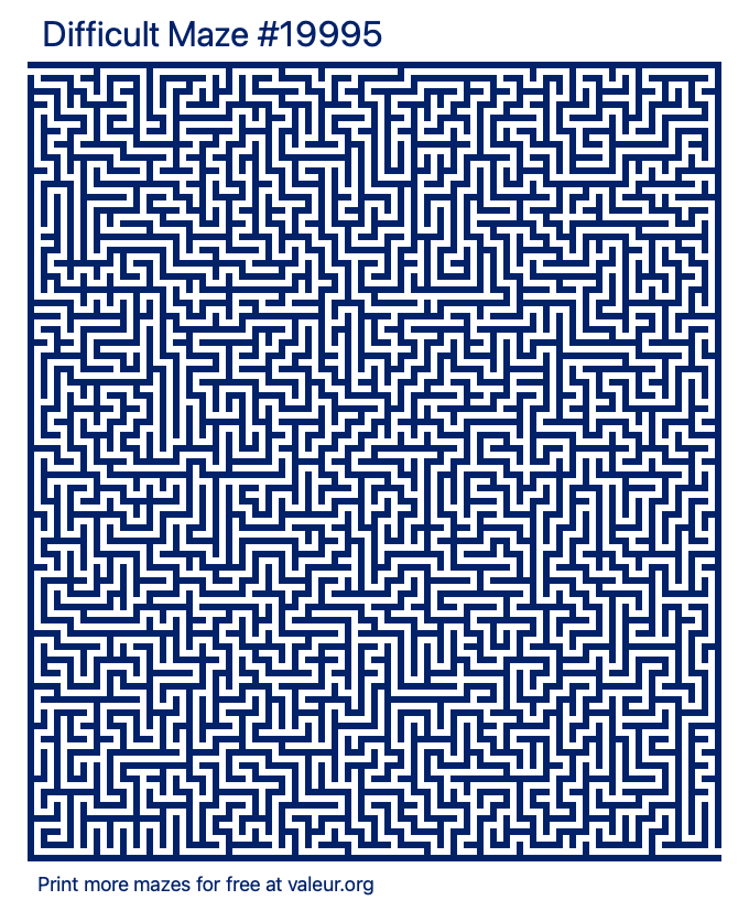 Free Printable Difficult Maze number 19995