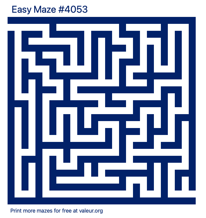 Free Printable Easy Maze number 4053