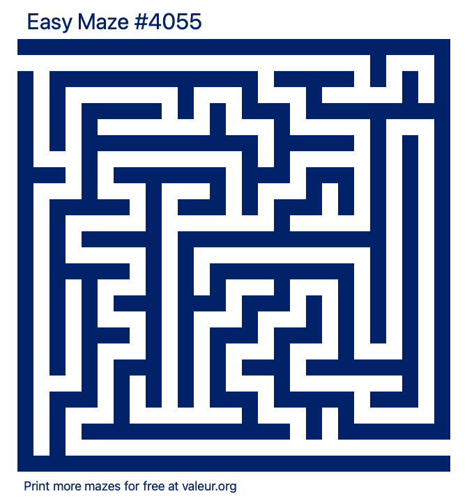 Free Printable Easy Maze number 4055