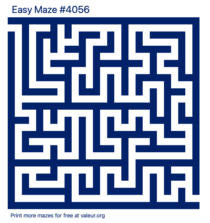 Free Printable Easy Maze number 4056