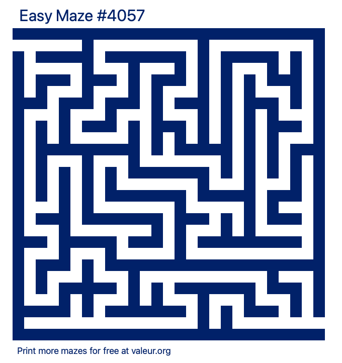 Free Printable Easy Maze number 4057