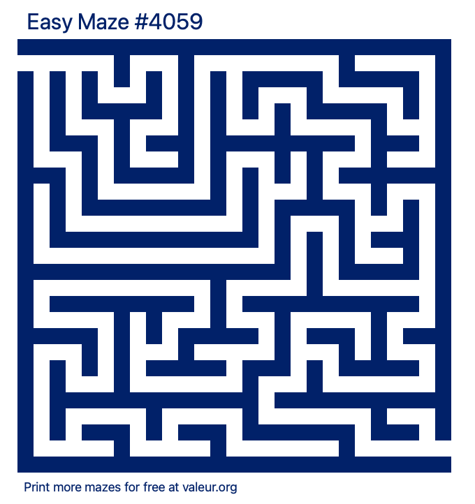 Free Printable Easy Maze number 4059