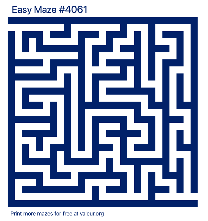 Free Printable Easy Maze number 4061