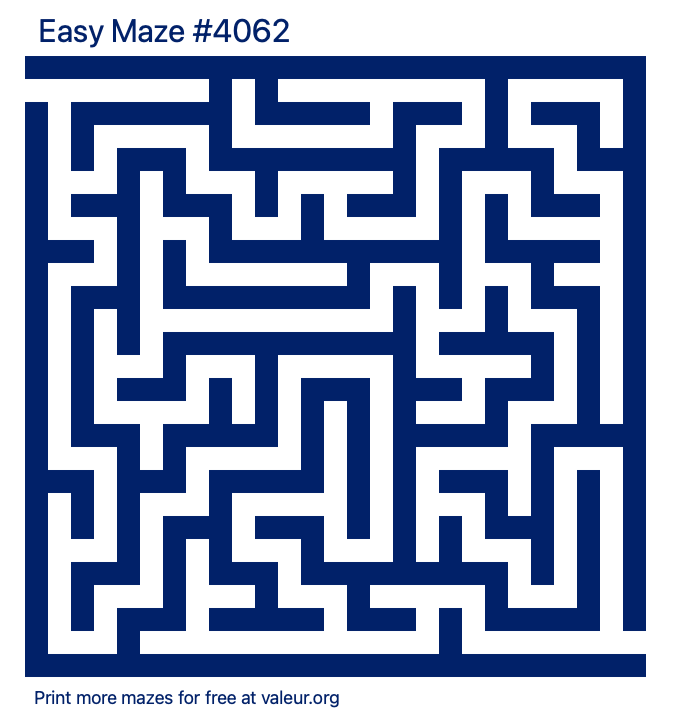 Free Printable Easy Maze number 4062