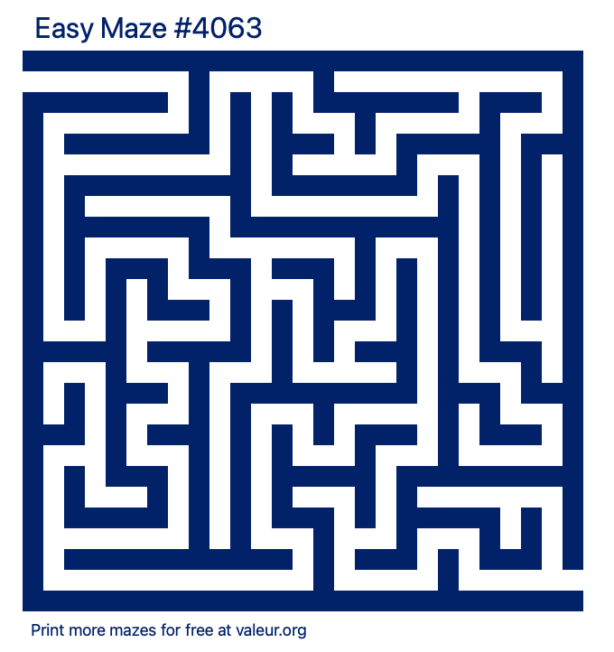 Free Printable Easy Maze number 4063