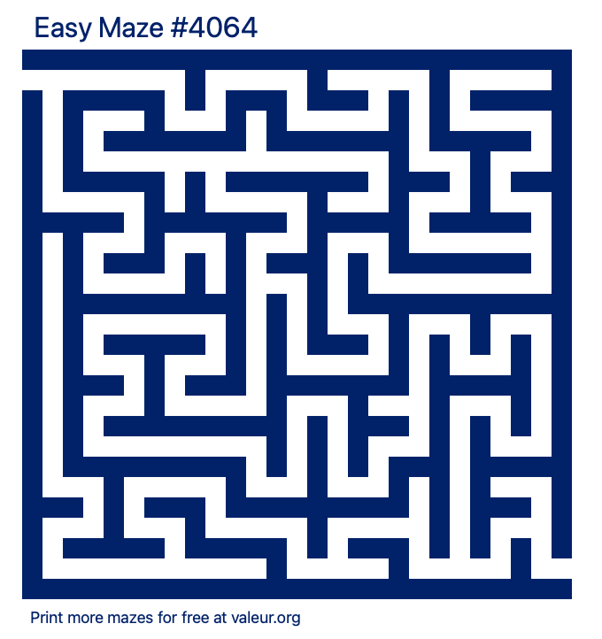 Free Printable Easy Maze number 4064