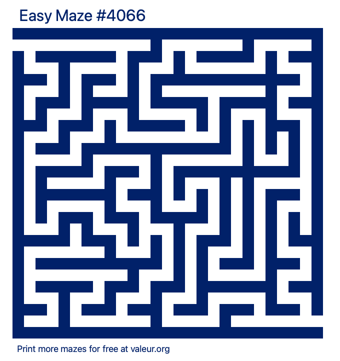 Free Printable Easy Maze number 4066