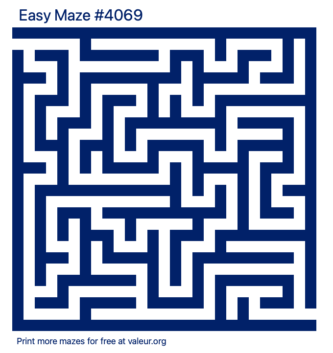 Free Printable Easy Maze number 4069