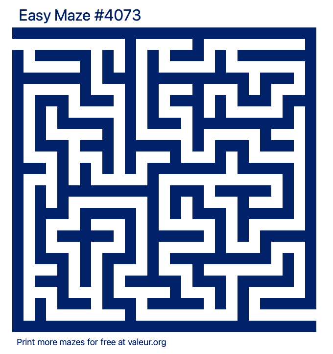 Free Printable Easy Maze number 4073