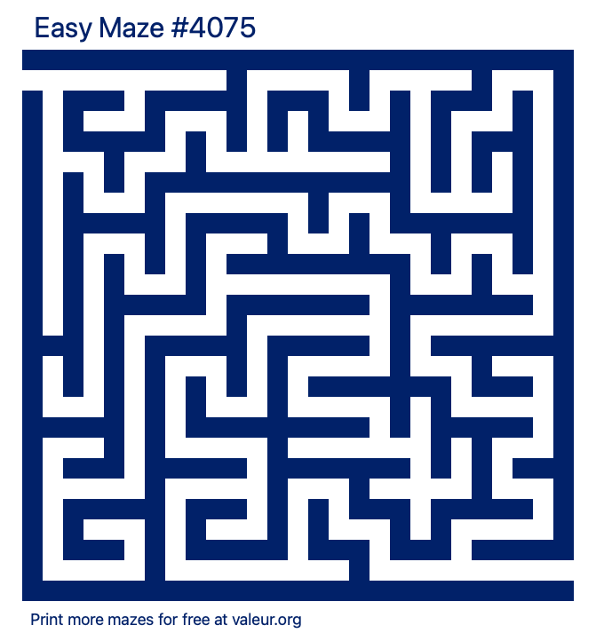 Free Printable Easy Maze number 4075