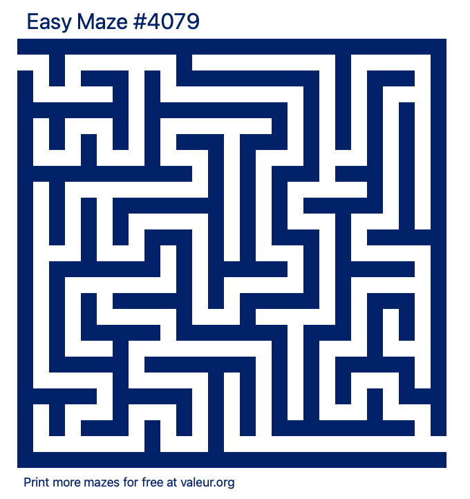 Free Printable Easy Maze number 4079