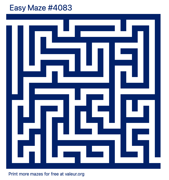 Free Printable Easy Maze number 4083