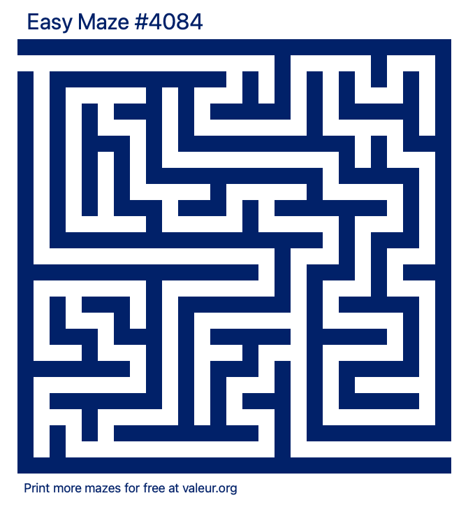 Free Printable Easy Maze number 4084