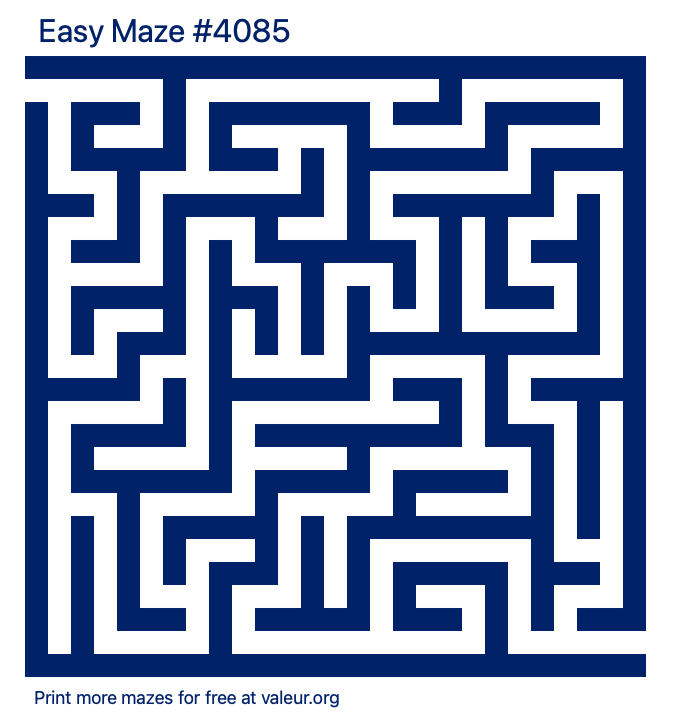 Free Printable Easy Maze number 4085