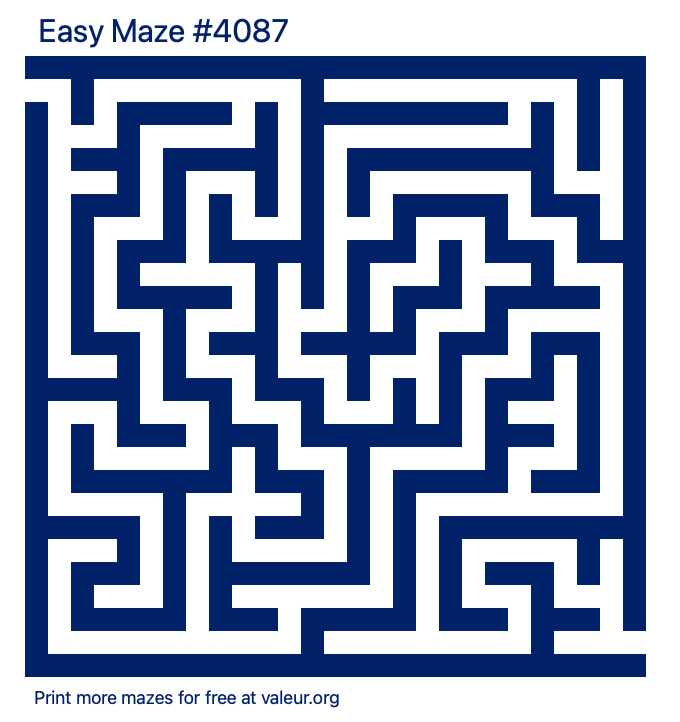Free Printable Easy Maze number 4087