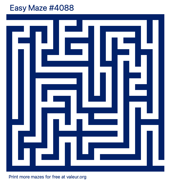 Free Printable Easy Maze number 4088