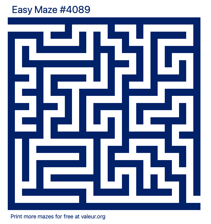 Free Printable Easy Maze number 4089