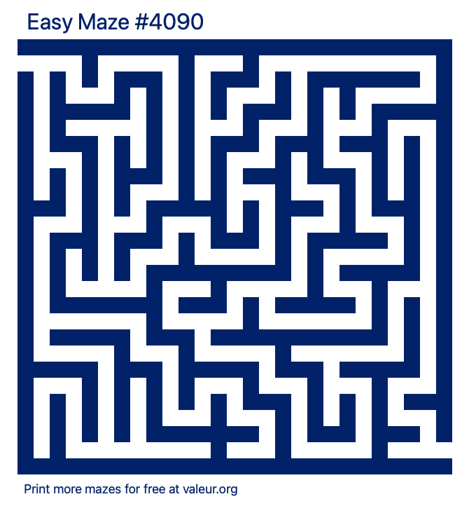 Free Printable Easy Maze number 4090