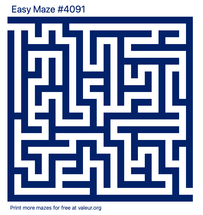 Free Printable Easy Maze number 4091