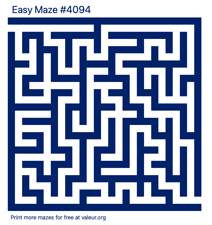 Free Printable Easy Maze number 4094