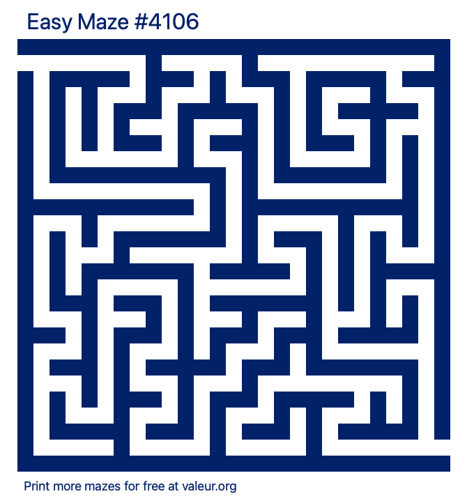 Free Printable Easy Maze number 4106