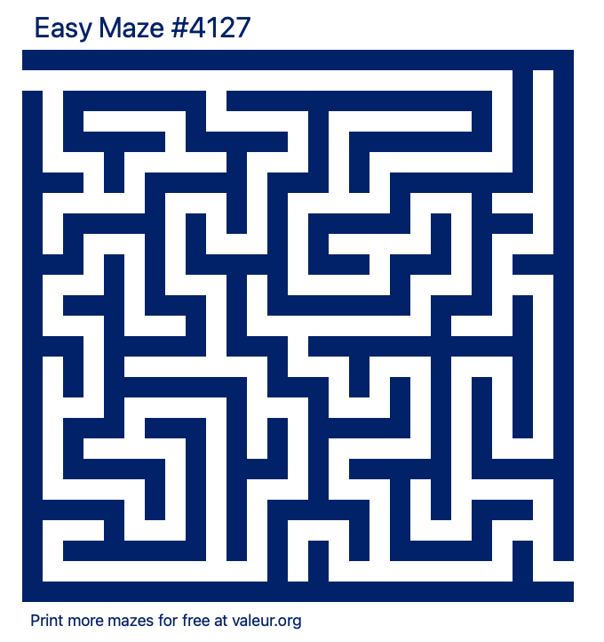 Free Printable Easy Maze number 4127