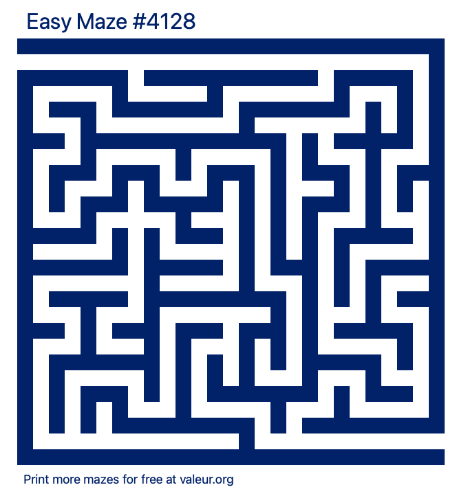 Free Printable Easy Maze number 4128