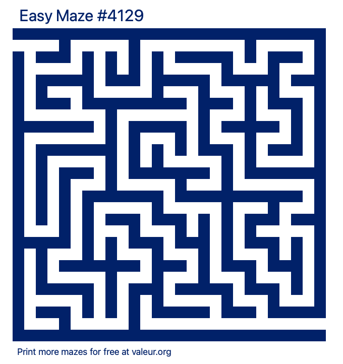 Free Printable Easy Maze number 4129