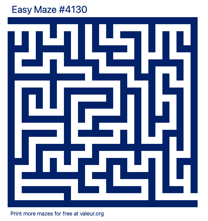 Free Printable Easy Maze number 4130