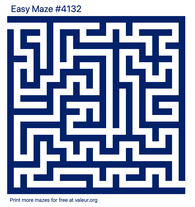 Free Printable Easy Maze number 4132