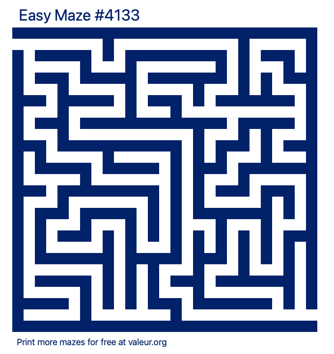 Free Printable Easy Maze number 4133