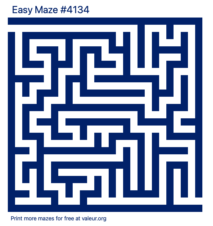 Free Printable Easy Maze number 4134