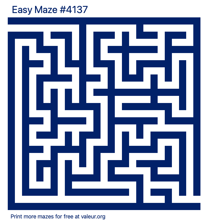 Free Printable Easy Maze number 4137