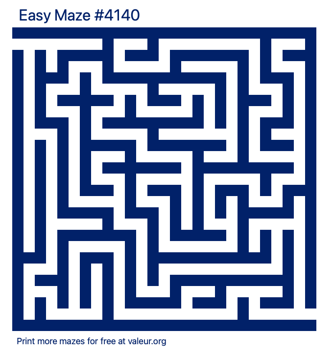 Free Printable Easy Maze number 4140