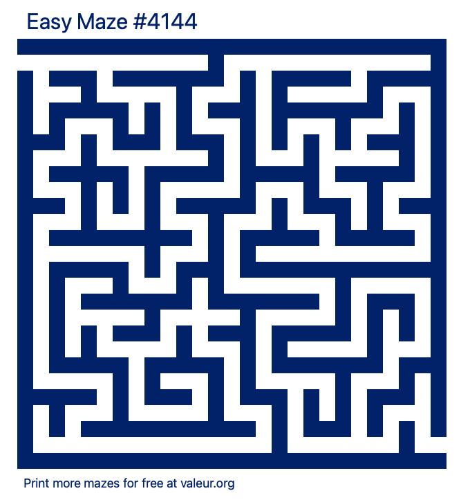 Free Printable Easy Maze number 4144