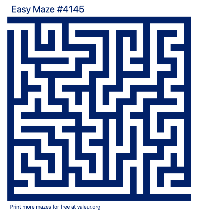 Free Printable Easy Maze number 4145