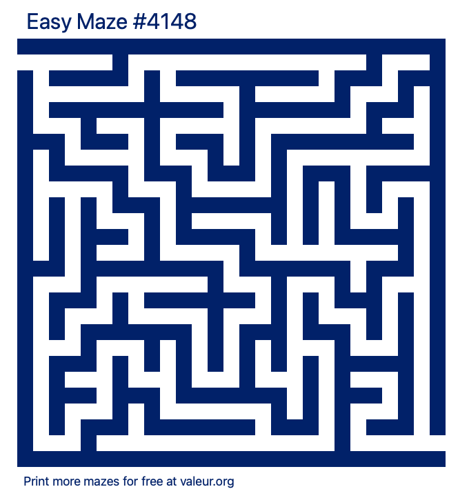 Free Printable Easy Maze number 4148