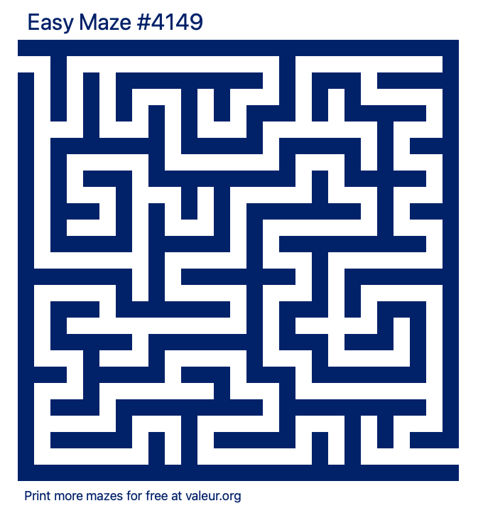 Free Printable Easy Maze number 4149