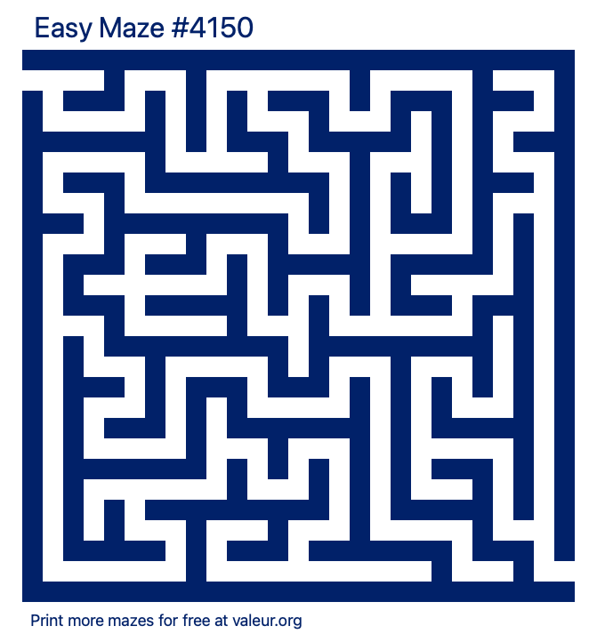 Free Printable Easy Maze number 4150