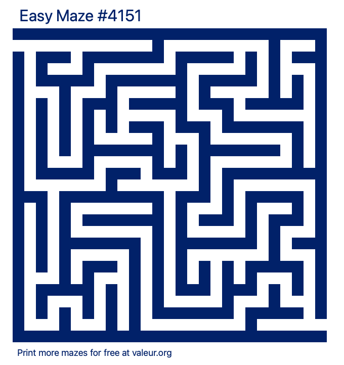 Free Printable Easy Maze number 4151