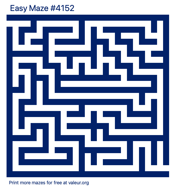 Free Printable Easy Maze number 4152