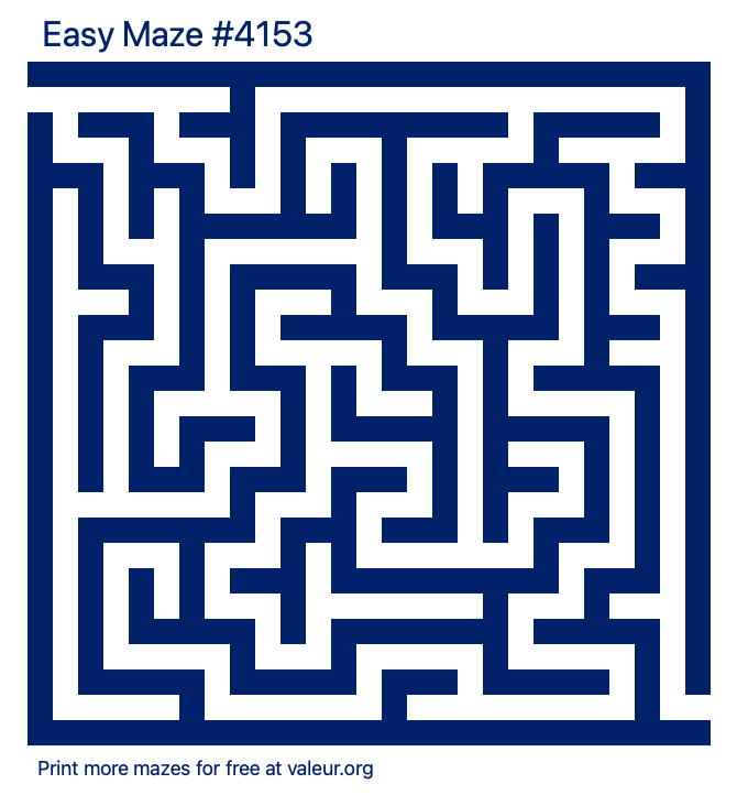 Free Printable Easy Maze number 4153