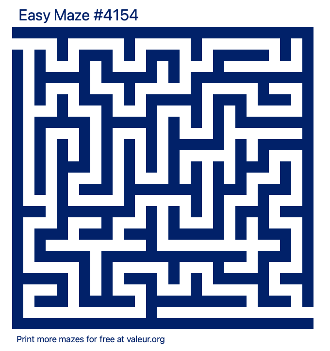 Free Printable Easy Maze number 4154