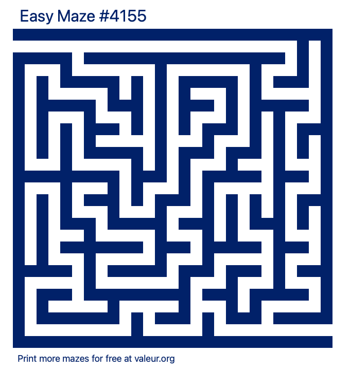 Free Printable Easy Maze number 4155