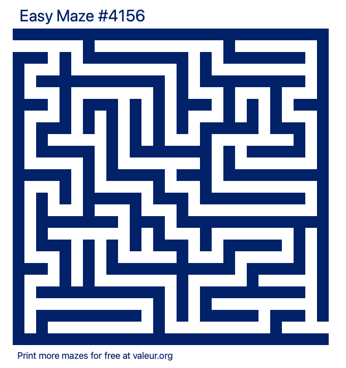 Free Printable Easy Maze number 4156